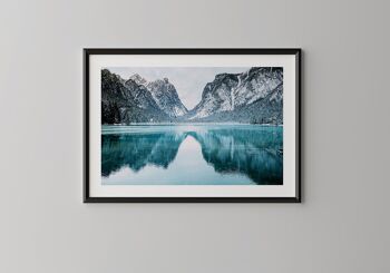 Affiche montagnes avec lac au premier plan - 70 x 50 cm 4