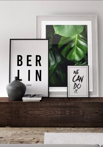 Affiche typographie Berlin fond blanc - 21 x 30 cm 3
