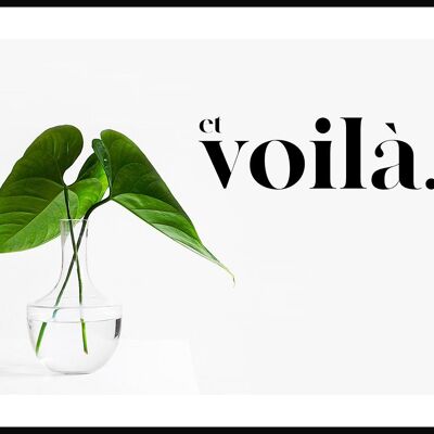 Et voilà typography poster on white background - 40 x 30 cm