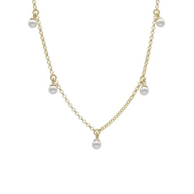 Collar perlas crystal de Perlite en oro