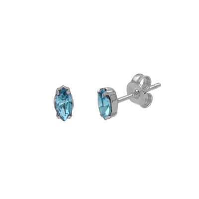 Pendientes marquesa aquamarine de Bianca en plata