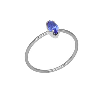 Anillo marquesa sapphire de Bianca en plata