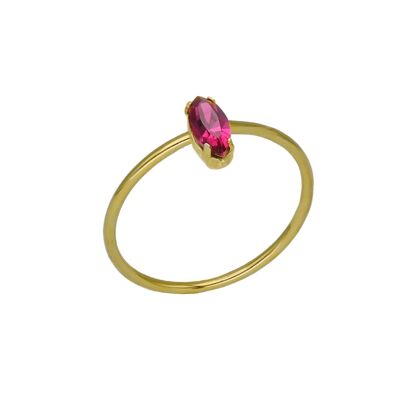 Anillo marquesa fuchsia de Bianca en oro