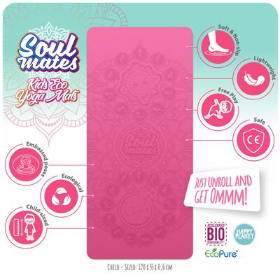 Soul Mates® Sun and Moon 120x55cm Mat (Pink PMS 183C)