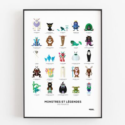 Poster Monsters and legends of France