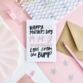 Bonne fête des mères maman de la carte bosse - carte future maman 1