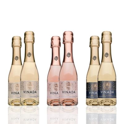 VINADA® Airén + Rosé + Chardonnay (0%) 200 ml (PACK 12+12+12)