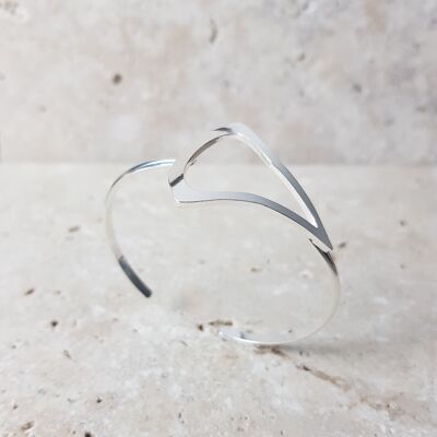 Open bangle bracelet - Ma spade - Silver