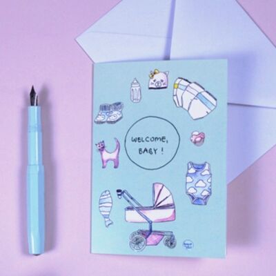 Tarjeta de felicitación A6 bebé