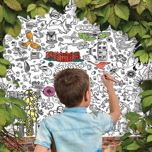 ARTKIT: Giant Poster / Tablecloth – Secret Garden – FREE FELT TIP PENS