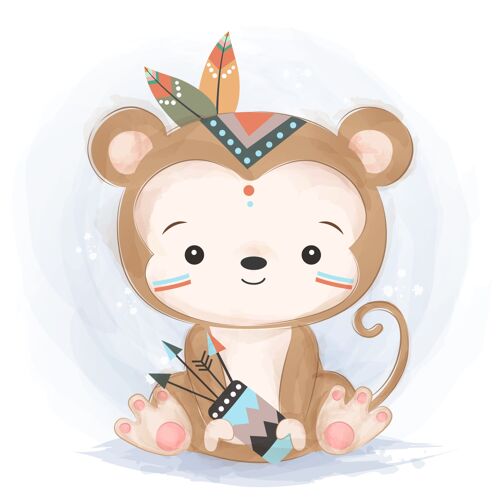 ARTKIT: Paint by Numbers – Cute Monkey 1