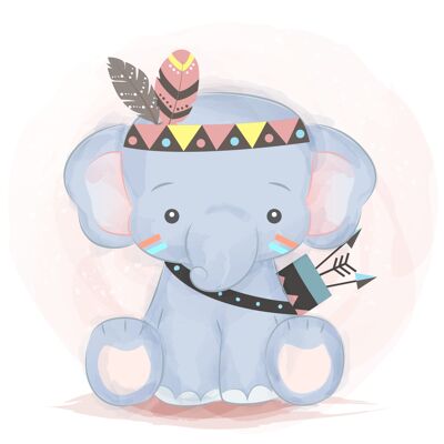 ARTKIT: Paint by Numbers – Cute Elephant 1