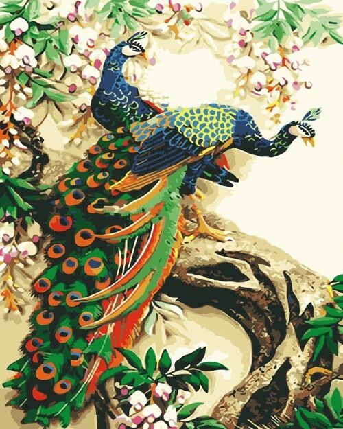 Artskills 12 inch x 16 inch Paint by Number Art Kit, Peacock