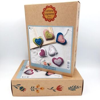 ARTKIT : Kit d'artisanat en feutre de guirlande de cœur vintage 2