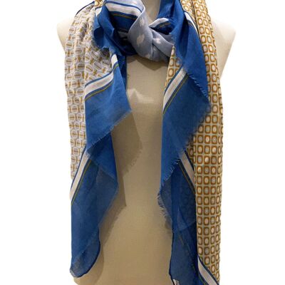 Printed scarves het-20217-blue