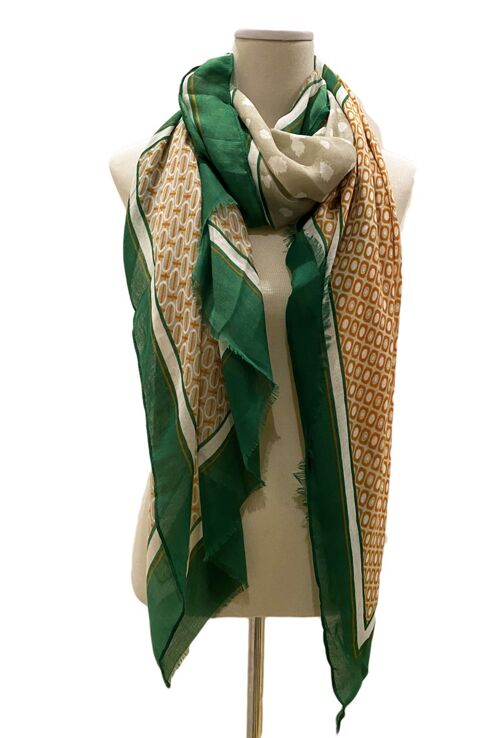 Foulards imprimé het-20217-vert