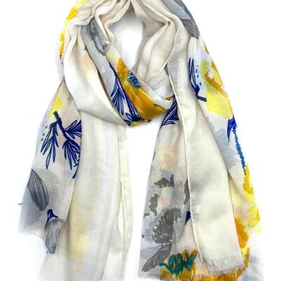 Printed scarves 3371 yellow