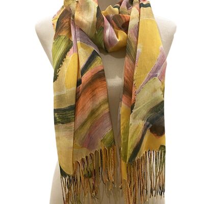 Printed scarves het-60026-yellow