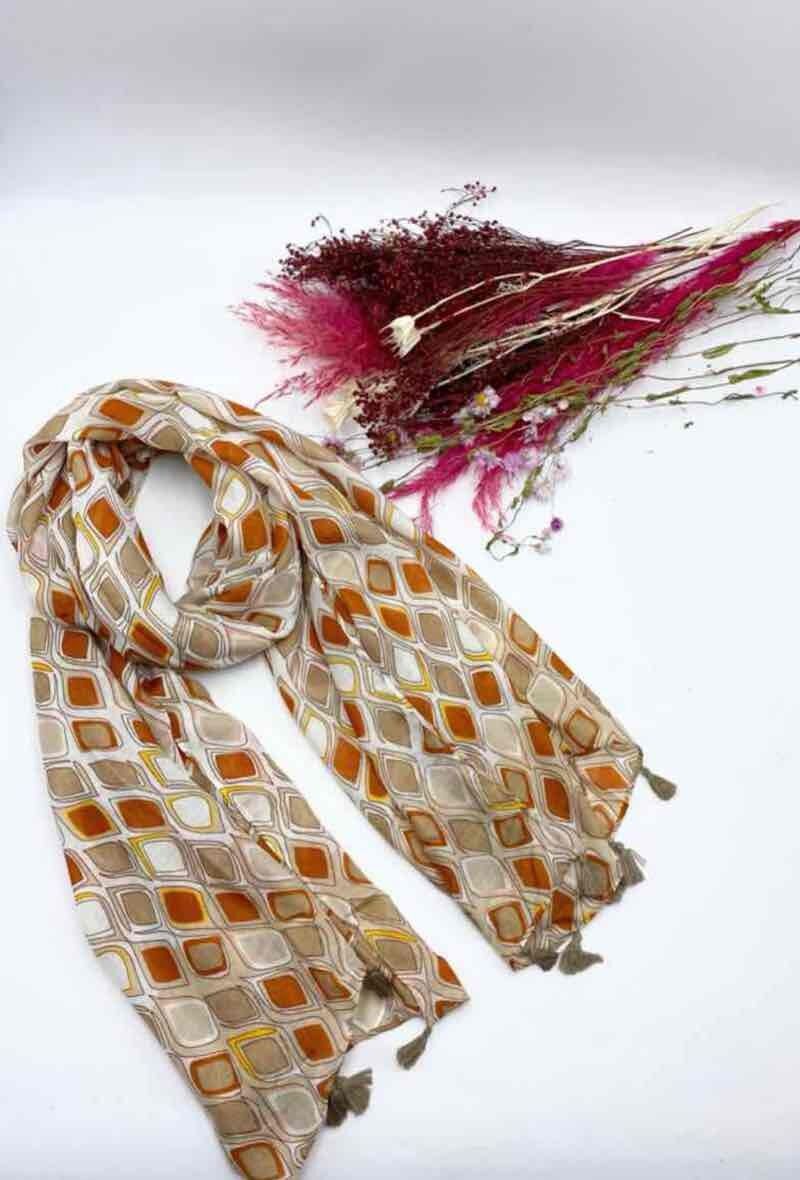 Pañuelos estampados heg-20007-bronce