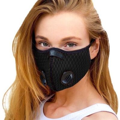Breezy luxury mouth mask -  Black