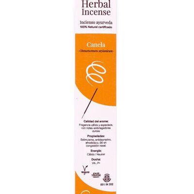 Cinnamon BioAroma certified organic incense. Ayurveda. Fair Trade. zero waste