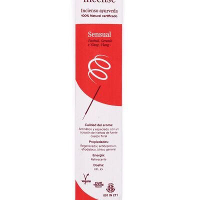 Sensual BioAroma certified organic incense. Ayurveda. Fair Trade. Zero Waste. 12 rods.