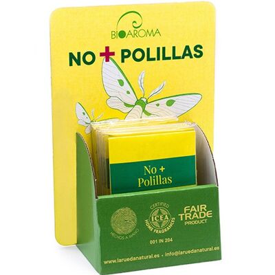 Expositor de saquitos perfumados No+Polillas. 12 unds.
