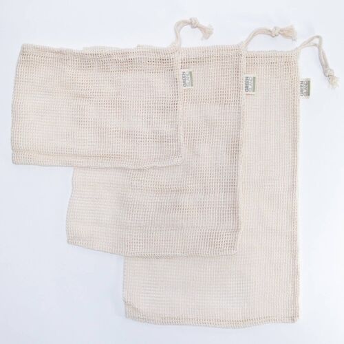 Organic Mesh Produce Bags - Set of 3