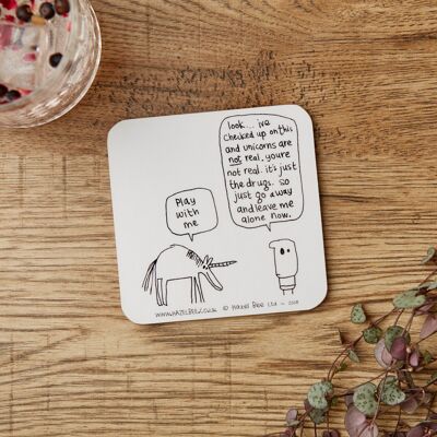 Unicorn Drugs Coaster