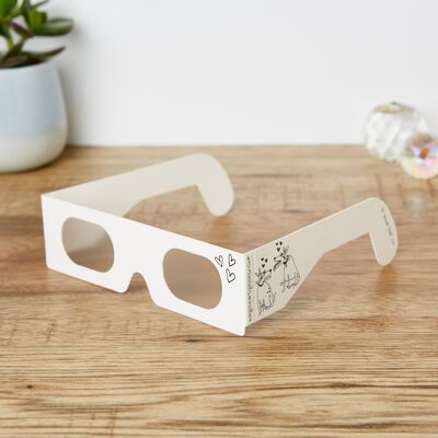 Magic 3D Psychedelic Love Heart Glasses