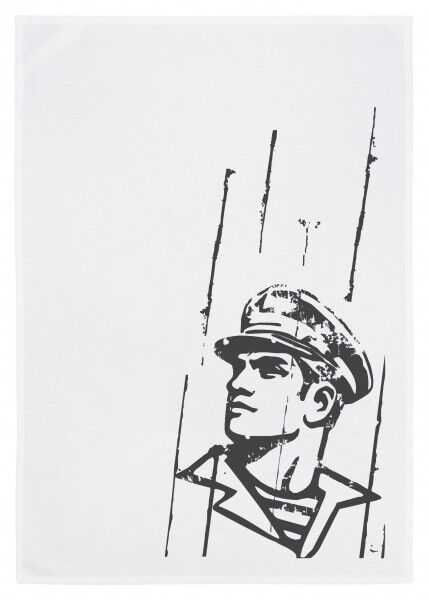 Strofinaccio bianco, SAILOR, grigio