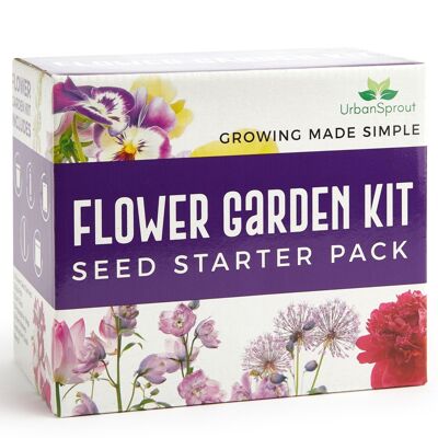 Regalo de jardín de semillas de flores, 12 variedades perennes para plantar en cestas colgantes o camas de jardín