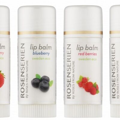 Lippenbalsam – Rote Beeren (Himbeeren, Erdbeeren, rote Johannisbeere) – natürlich, vegan und biologisch