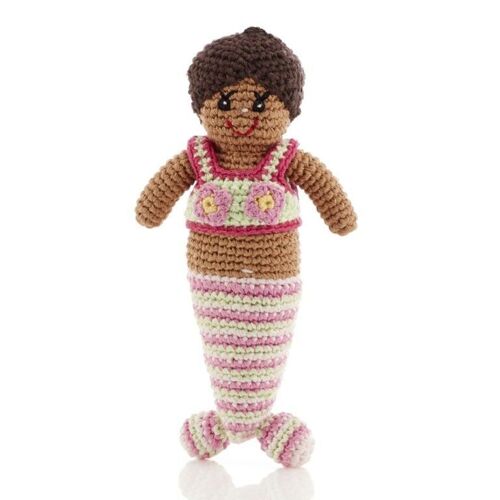 Baby Toy Mermaid rattle - pink