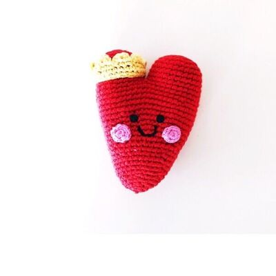Baby Toy Friendly heart rattle – red