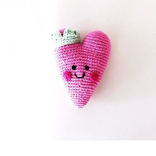 Baby Toy Friendly heart rattle – pink