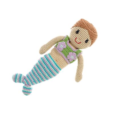 Jouet au crochet pour bébé Il était une fois une sirène - turquoise