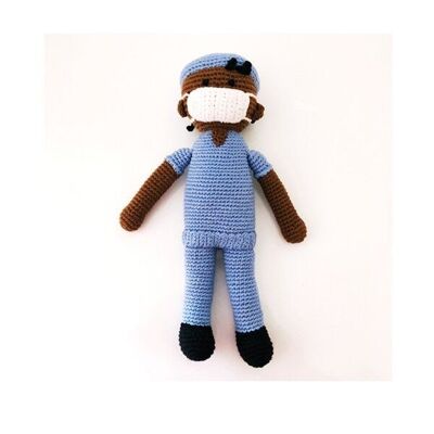 Baby Toy Large doll – nurse scrubs blue