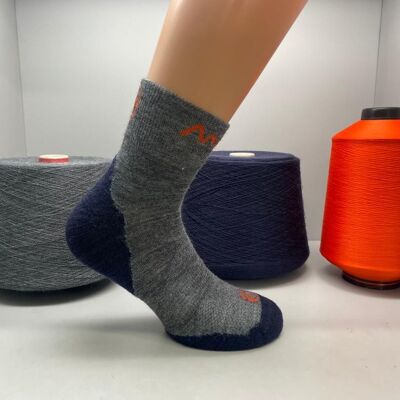 MOGGANS Merino Ankle Socks-Grey
