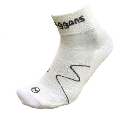 Calcetines tobilleros MOGGANS Merino-Blanco