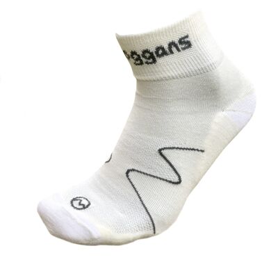 MOGGANS Merino Ankle Socks-White