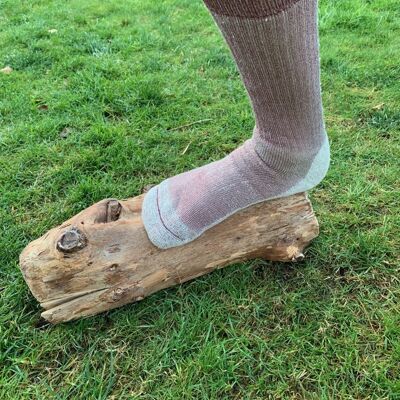 MOGGANS Stravaiger Midweight Merino Hiking Socks - Made in Scotland-Dearg/Red