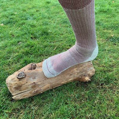 MOGGANS Stravaiger Midweight Merino Hiking Socks - Made in Scotland-Dearg/Red