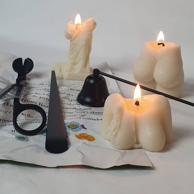 Booty Bum Mujeres Desnudas Cuerpo Soy Wax Ivory Candle__