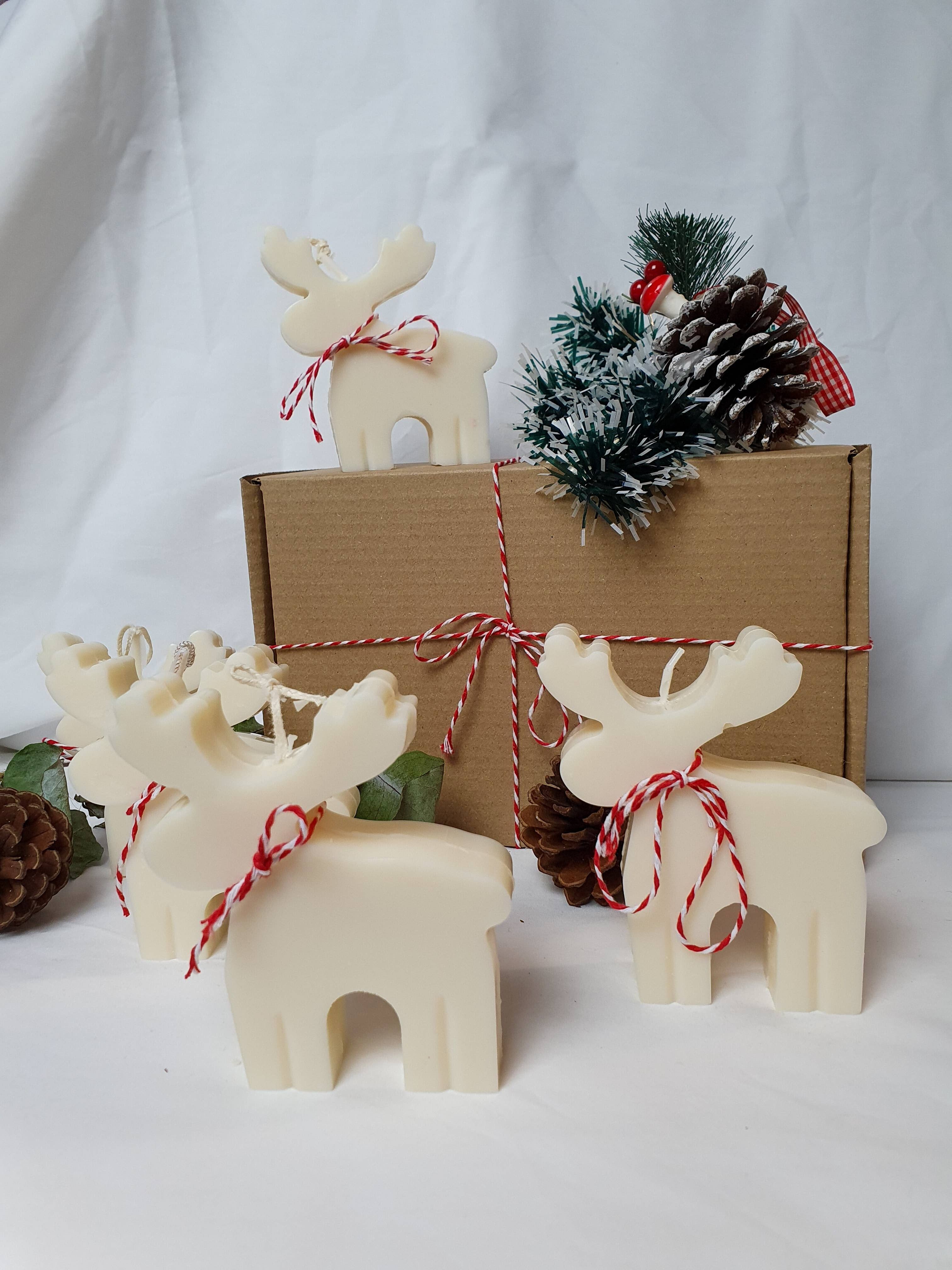 Candela di renna Candela di cera di soia avorio__