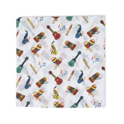 Musical Instruments Baby Swaddle Muslin Blanket