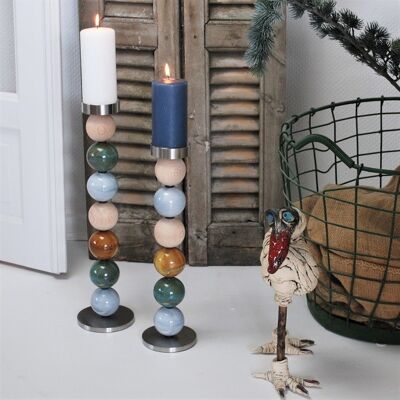 Set of candlebase for pillar candles with 6 and 7 beads