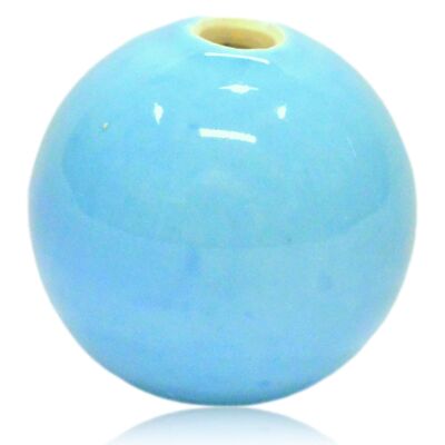Perle en porcelaine turquoise 3cm