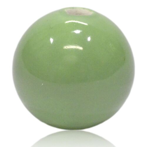Porcelain bead green 3cm