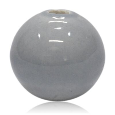 Porcelain bead grey 3cm
